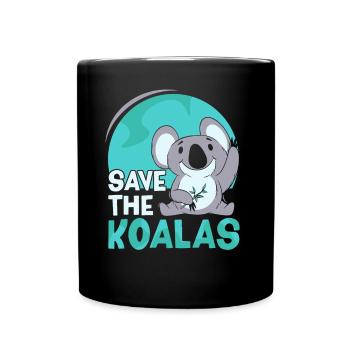 Save The Koalas Koala Animal Sweet Koala Bear - Full Colour Mug - black - Front