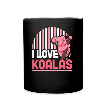 I Love Koalas Koala Bear Animal Koala Sweet - Full Colour Mug - black - Front