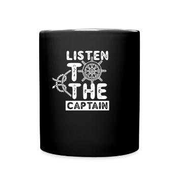 Écoutez le Captain Yacht Boating Boat Ship - Mug uni - noir - Devant