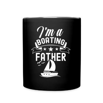 Je suis un père plaisancier - Mug uni - noir - Devant