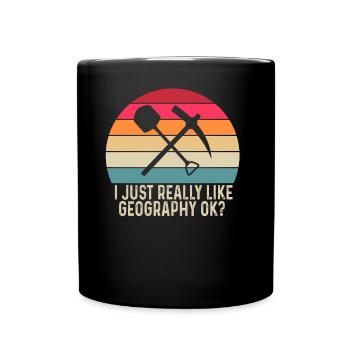 J’aime juste la géographie très bien? Géographe - Mug uni - noir - Devant