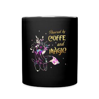 Coffee And Magic Wicca Goth Witch - Full Colour Mug - black - Front
