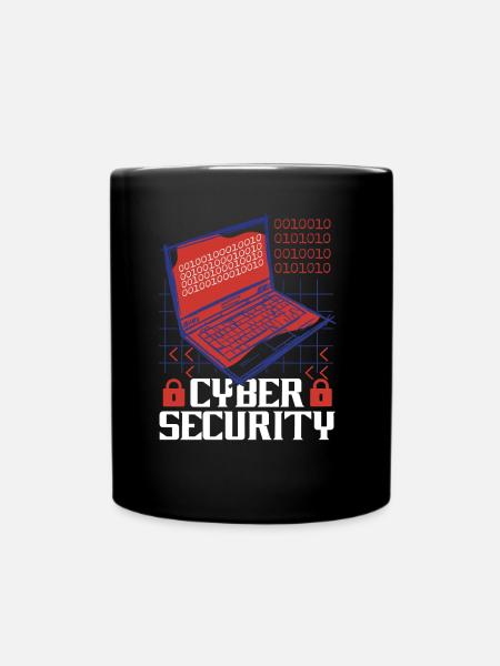 Cyber Sicherheit Hack IT Sicherheit Cybersecurity - Tasse einfarbig - Schwarz