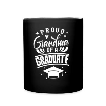 Stolze Großmutter Eines Absolventen Absolvent - Tasse einfarbig - Schwarz - Vorne