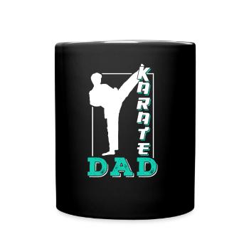 Karate Vater Kampfkunst Kämpfer Kampfsport - Tasse einfarbig - Schwarz - Vorne
