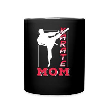 Karate Mother Martial Arts Martial Arts Fighter - Full Colour Mug - black - Front