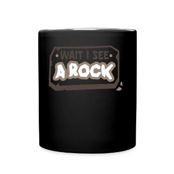J’attends de voir une profession de géologue en géologie des roches - Mug uni - noir - Devant