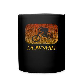 Downhill - Tasse einfarbig - Schwarz - Vorne