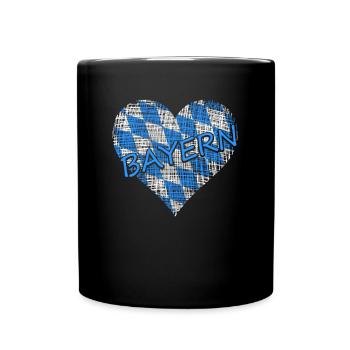 Bayern Bavaria - Tasse einfarbig - Schwarz - Vorne