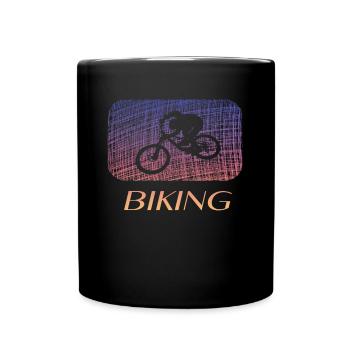 biking - Tasse einfarbig - Schwarz - Vorne