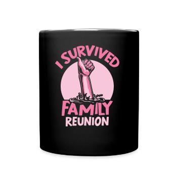 J’ai survécu à une équipe familiale de regroupement familial - Mug uni - noir - Devant