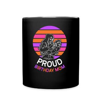 Stolze Geburtstags Mama Geburtstag Mutter Mami - Tasse einfarbig - Schwarz - Vorne