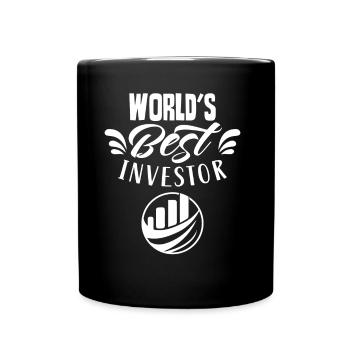 Der Beste Investor Der Welt Investieren Anleger - Tasse einfarbig - Schwarz - Vorne