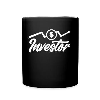 Investors Invest Investor Financier Invest - Full Colour Mug - black - Front