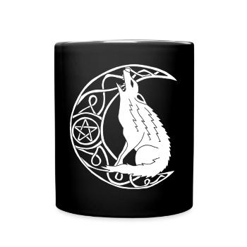 Hurlement du loup blanc - Mug uni - noir - Devant