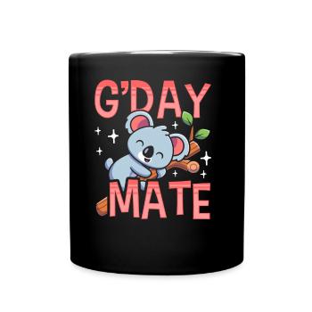 Guten Tag Kumpel Süß Koalas Koala Koalabär Tier - Tasse einfarbig - Schwarz - Vorne