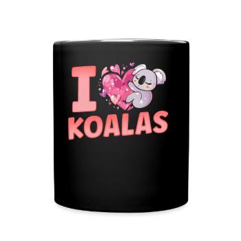 I Love Koalas Sweet Koala Animal Koala Bear - Full Colour Mug - black - Front
