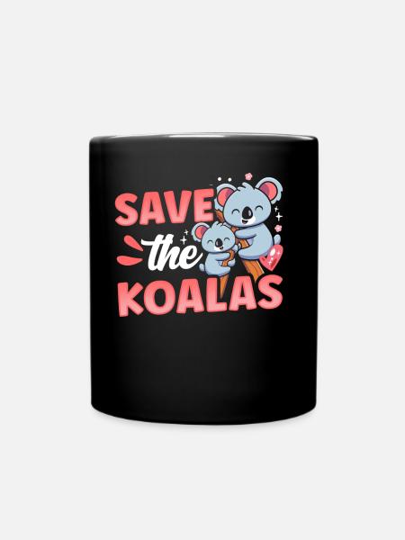 Sauvez les Koalas Sweet Animal Koala Koala Bear - Mug uni - noir