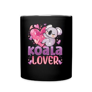Koala Liebhaber Koalas Koalabär Süß Tier - Tasse einfarbig - Schwarz - Vorne