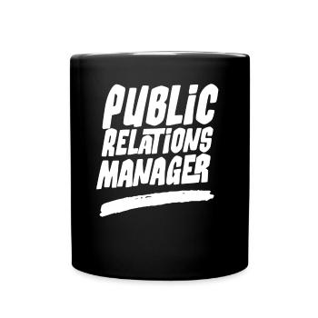 Manager for Public Relations Job PR Profession - Full Colour Mug - black - Front