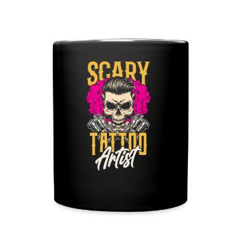 Scary Tattoo Artist Tattoo Artist Tattoo - Full Colour Mug - black - Front