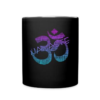 Namaste - Tasse einfarbig - Schwarz - Vorne