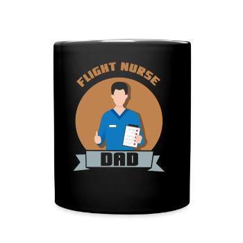 Infirmière de vol Papa Médecin de vol Médecin de vol Médecin de vol - Mug uni - noir - Devant