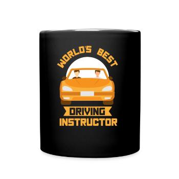Der Beste Fahrlehrer Der Welt Beruf Fahrschule - Tasse einfarbig - Schwarz - Vorne