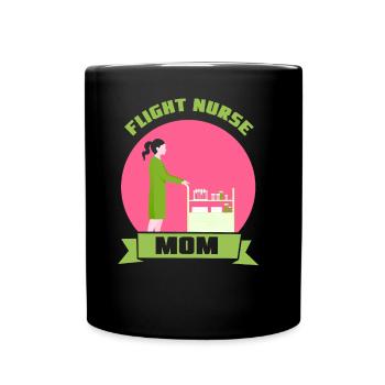Infirmière de vol Mama Infirmière de vol Médecin de vol - Mug uni - noir - Devant