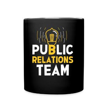 Team Öffentlichkeitsarbeit Job PR Public Relations - Tasse einfarbig - Schwarz - Vorne