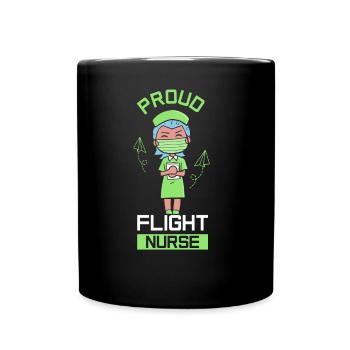 Stolze Flight Nurse Flugkrankenschwester Beruf - Tasse einfarbig - Schwarz - Vorne