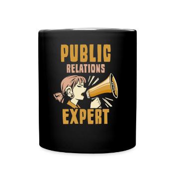 Public Relations Experte Beruf PR Job - Tasse einfarbig - Schwarz - Vorne
