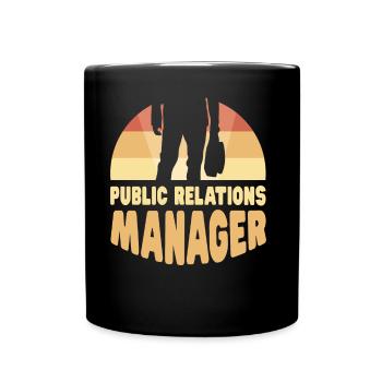 Manager for Public Relations Job PR Profession - Full Colour Mug - black - Front