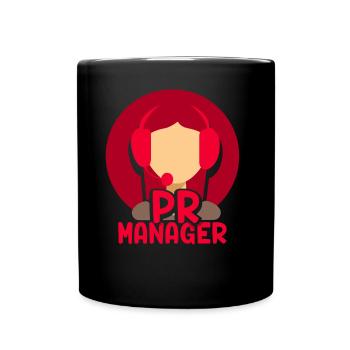Pr Manager Job Profession Public Relations - Full Colour Mug - black - Front