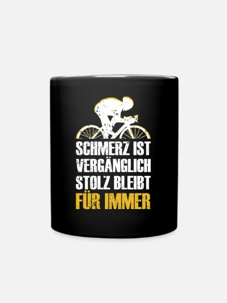 Fahrradsport Rennrad Fahrrad Gravel Zeitfahrrad - Tasse einfarbig - Schwarz
