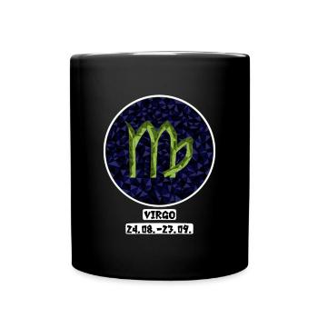 Vierge 24.08.-23.09. - Mug uni - noir - Devant