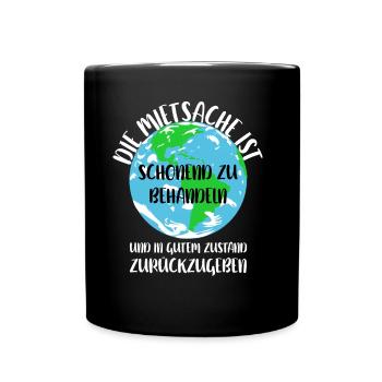 Naturschutz Klima Naturschützer Meer - Tasse einfarbig - Schwarz - Vorne