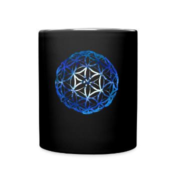Fleur de Vie Sphère Géométrie Sacrée Guérison - Mug uni - noir - Devant