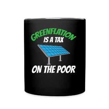 L’inflation verte est une taxe pour les pauvres Verts - Mug uni - noir - Devant