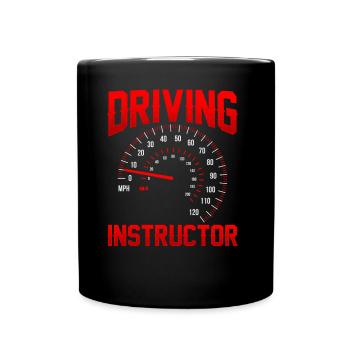 Instructeur de conduite Leçon de conduite Apprentissage de l’école de conduite - Mug uni - noir - Devant