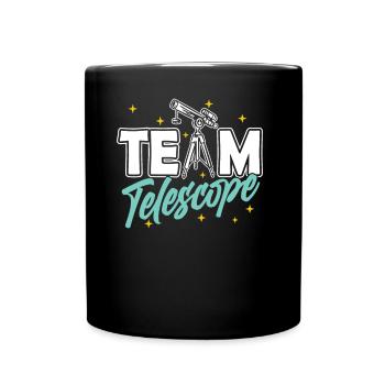 Team Telescope Stars Space Universe - Full Colour Mug - black - Front