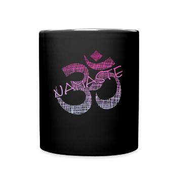 Namaste - Tasse einfarbig - Schwarz - Vorne