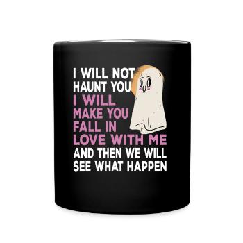 Je vais vous faire tomber amoureux de moi Halloween - Mug uni - noir - Devant