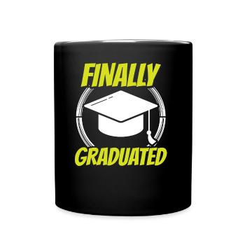 Finally Graduated Graduate Graduate - Full Colour Mug - black - Front