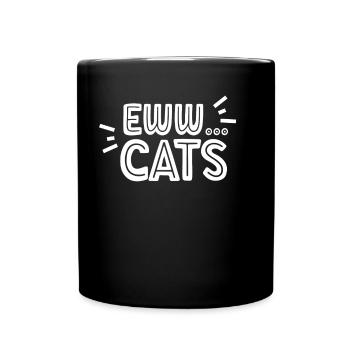 Igitt Cats Dog Lover puppy animal sayings - Full Colour Mug - black - Front