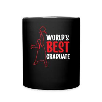 World's Best Graduate Graduation Party Graduates - Full Colour Mug - black - Front