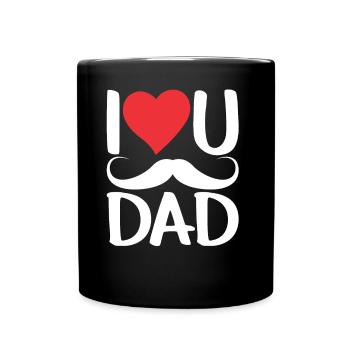 I Love You Papa Father Father Day Sayings Daddy - Full Colour Mug - black - Front