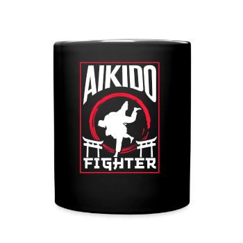 Aikido Fighter Martial Arts Martial Arts Lovers - Full Colour Mug - black - Front