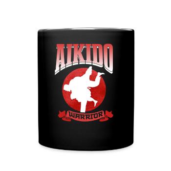 Aikido Warrior Martial Arts Martial Arts Fighter - Full Colour Mug - black - Front