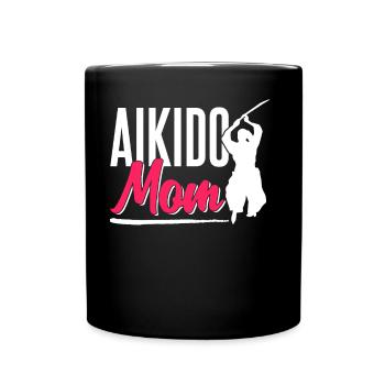 Aikido Mother Fighter Martial Arts Martial Arts - Full Colour Mug - black - Front